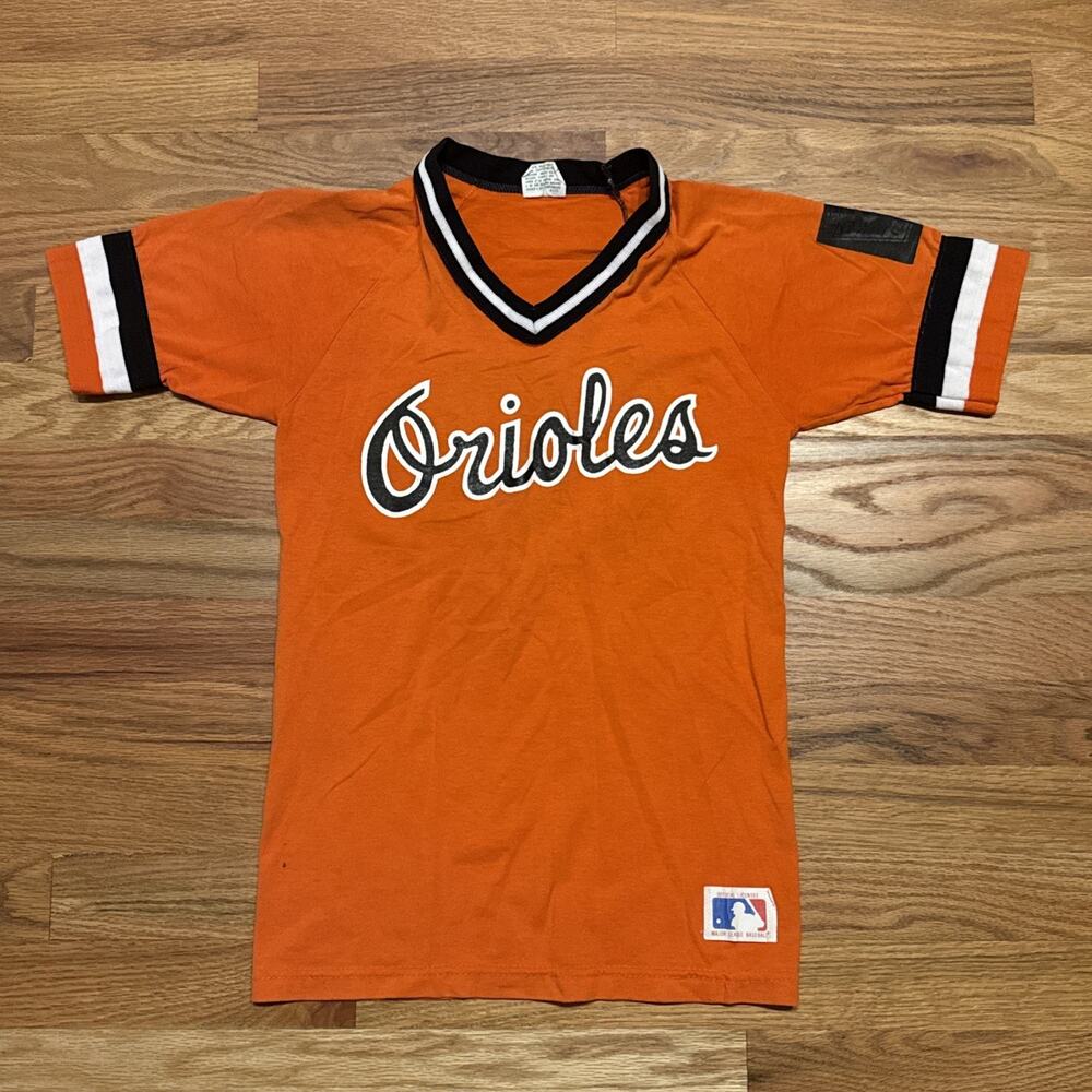 VINTAGE BALTIMORE ORIOLES YOUTH LARGE MLB LITTLE LEAGUE BASEBALL JERSEY